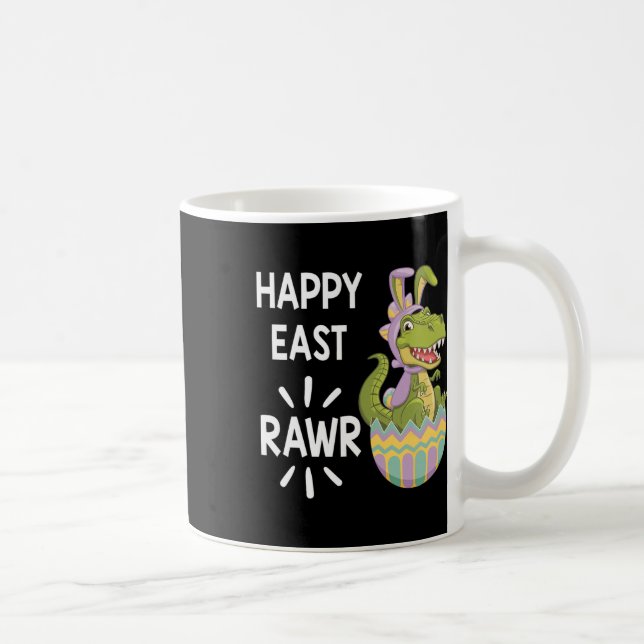 Mug T Rex Dinosaure de Pâques Lapin Oeuf Joyeux Eastra (Droite)