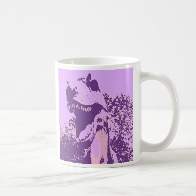 Mug T-Rex Dinosaure Violet (Droite)