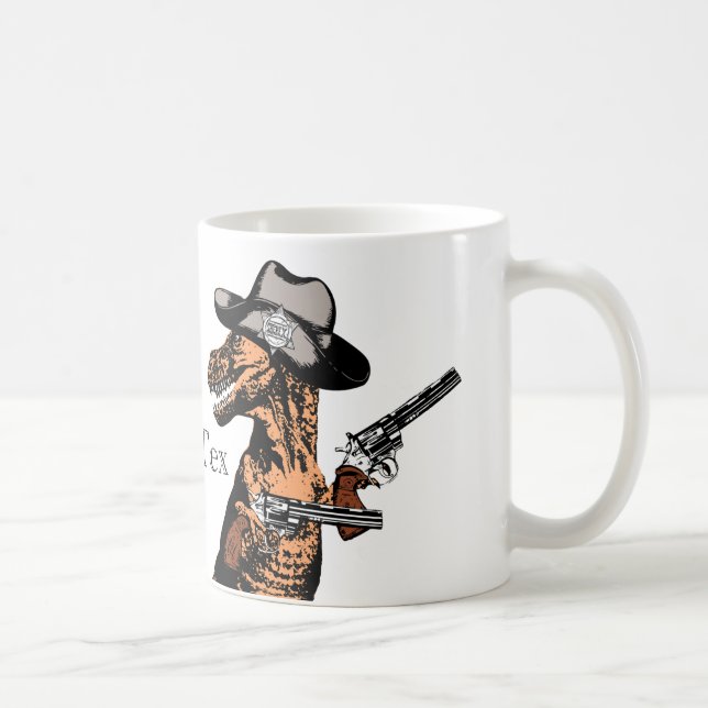 Mug T-Rex en tant que cowboy du Texas : Un (Droite)