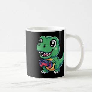Mug T-Rex Heureux Avec Manette De Jeu T-Shirt Dino Mig
