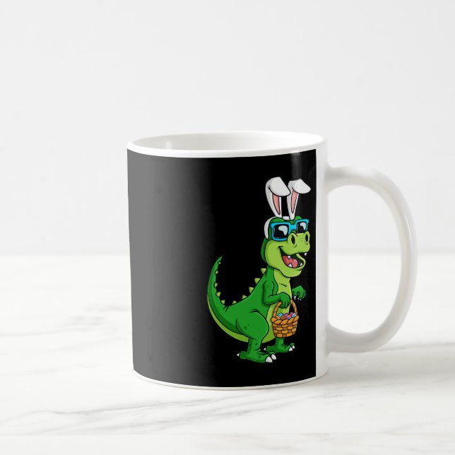 Mug T Rex Lapin De Pâques Avec Panier Oeufs Dinosaure  (Droite)