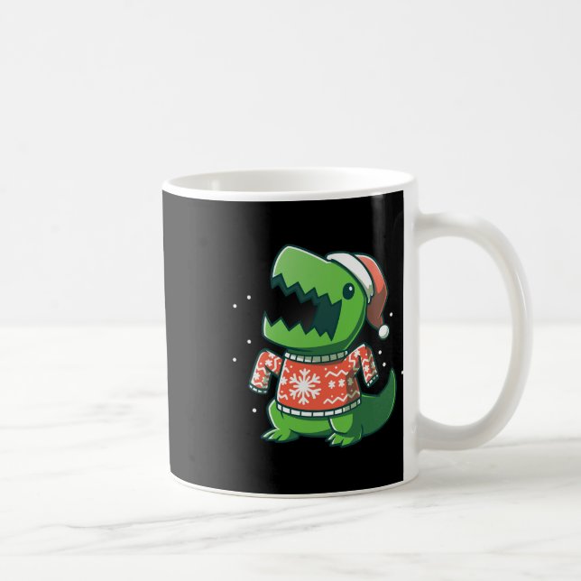 Mug T-rex Noël amusant Dinosaur Laid Saurus (Droite)