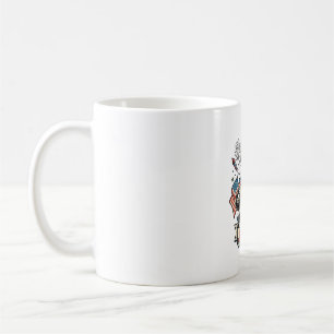 Mug T-Rex patriotique 4 juillet conception de t-shirt