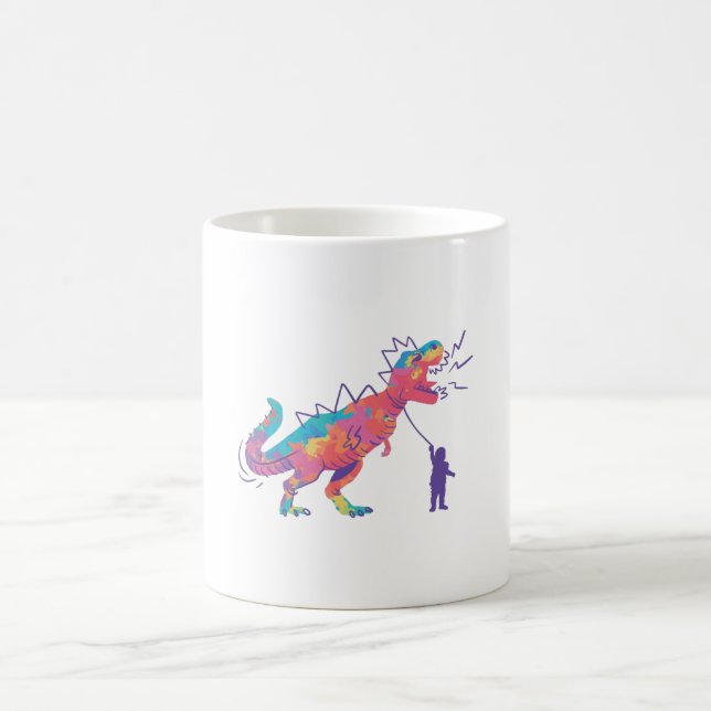 Mug T-Rex sur une laisse (Centre)
