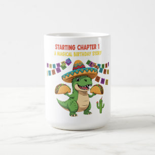 Mug T-Rex Taco Fiesta 1er Anniversaire Nouveau Chapi