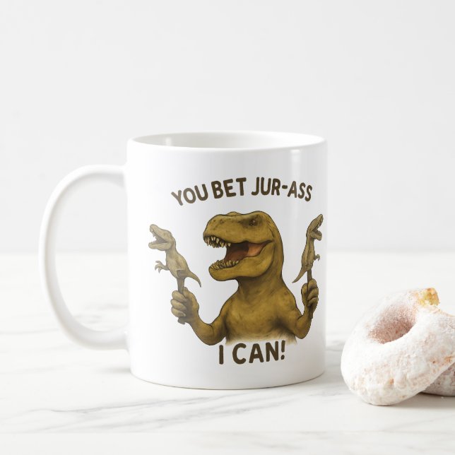 Mug T-Rex Vous Pariez Jur-Ass Je Peux (Avec donut)