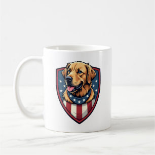 Mug T-shirt à gravure Golden Retriever Papa Chien Patr