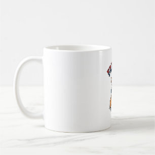 Mug T-Shirt à gravure vintage Corgi patriotique de la