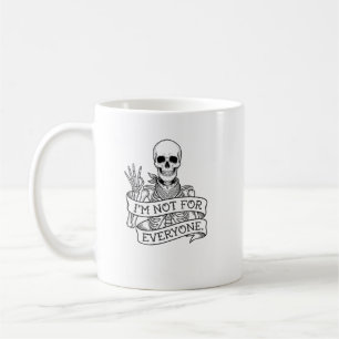 Mug T-shirt à motif de squelette avec bandana, drôle