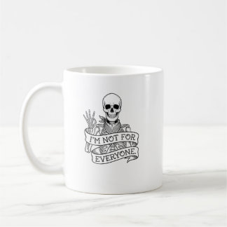 Mug T-shirt à motif de squelette avec bandana, drôle