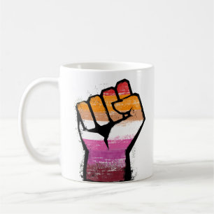 Mug T-Shirt au poing de la fierté lesbienne