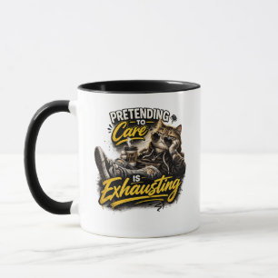 Mug T-shirt avec design de chat sarcastique « Faire se