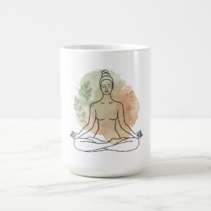 Mug T-Shirt avec dessin abstrait à l'aquarelle et lign