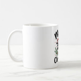 Mug T-shirt avec gravure vintage de vache de Noël Mooe