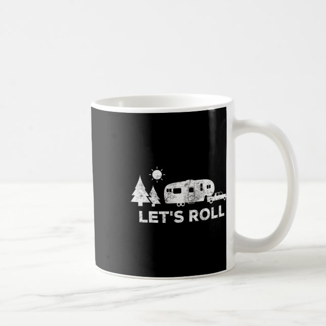 Mug T Shirt Camping Let's Roll Caravane à 5 Roues Vaca (Droite)