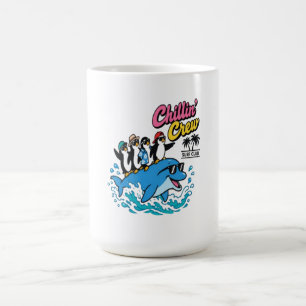 Mug T-Shirt Chillin Crew Surf Club Manchot Dauphin