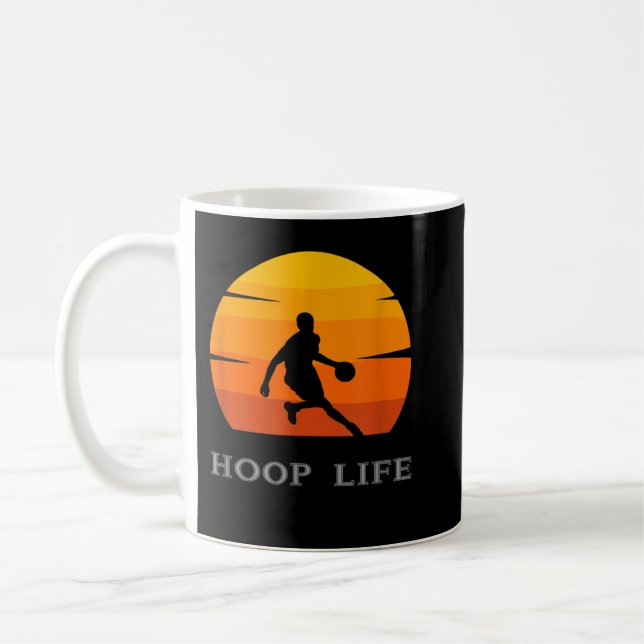 Mug T-shirt de basket-ball à vie de cerceau (Gauche)