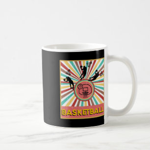 Mug T-shirt de basket-ball de style rétro vintage des