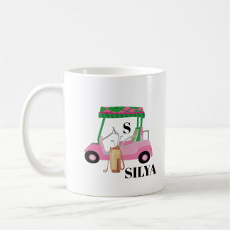 Mug T-shirt de chariot de golf mignon – Été minimal