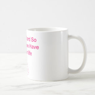 Mug T-Shirt De Chat Drôle - Je Travaille Dur Pour Que
