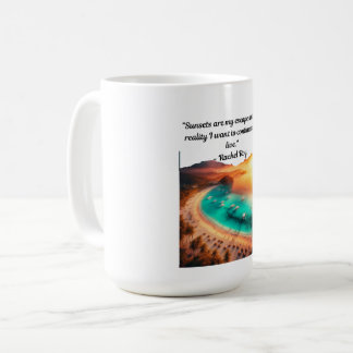 Mug T-shirt de devis d'évasion du coucher de soleil