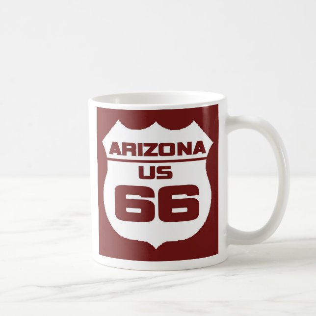 Mug T-shirt de l'itinéraire 66 de l'Arizona (Droite)