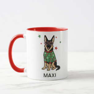 Mug T-shirt de Noël moche pour Berger Allemand
