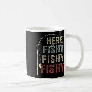 Mug T-shirt de pêche drôle Me voici-poisson B Papa Fem