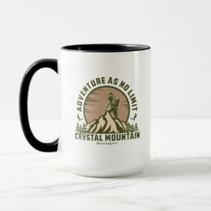 Mug T-shirt de randonnée de montagne Crystal Retro