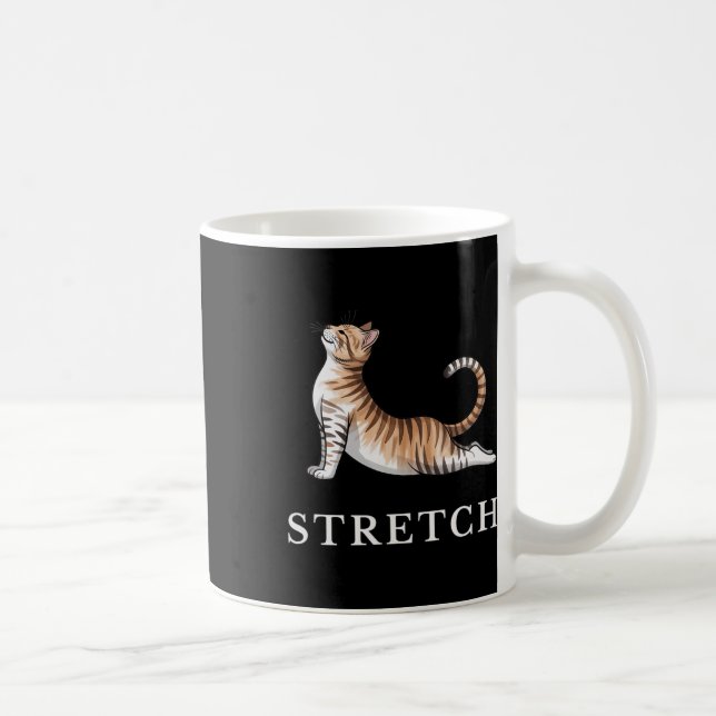 Mug T-shirt de yoga pour chat Stretch Calme Lance Mign (Droite)