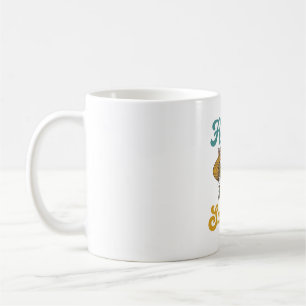 Mug T-shirt design vintage gravure chat d'été heureux_