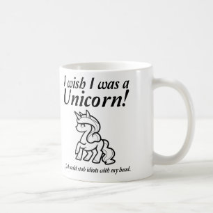 Mug T-shirt drôle avec licorne poignardée