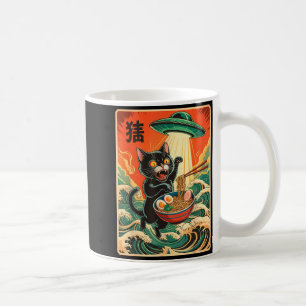 Mug T-shirt drôle d'anime japonais Ufo Ramen de chat p