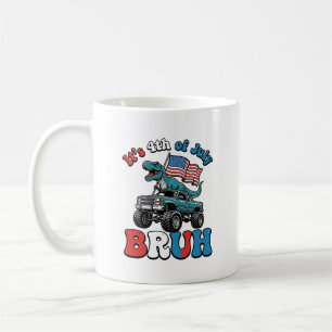 Mug T-shirt drôle de dinosaure camion monstre 4 juille