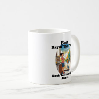 Mug T-shirt drôle de retour à l'école avec nom personn