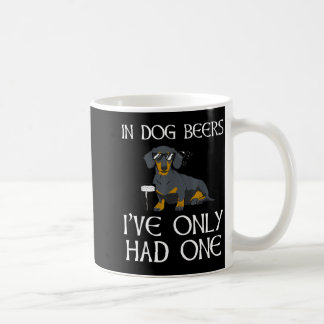 Mug T-shirt drôle de teckel - Bières pour chiens En ai