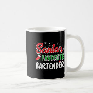 Mug T Shirt du Barman Favori du Père Noël Fête de Noël