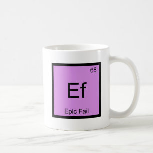 Mug T-shirt Ef - Symbole d'élément de chimie de mème d
