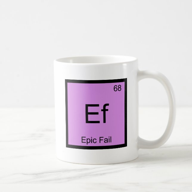 Mug T-shirt Ef - Symbole d'élément de chimie de mème d (Droite)
