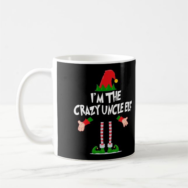 Mug T-shirt Elf Noël Je Suis L'Oncle Fou Elf Xmas (Gauche)