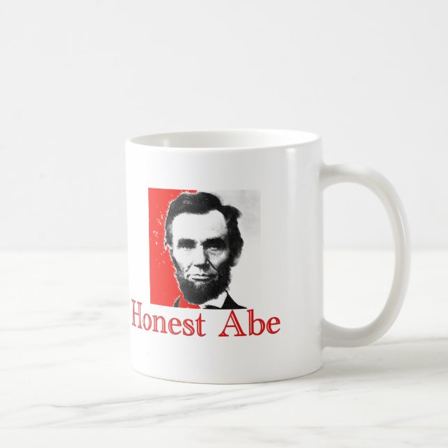 Mug T-shirt et cadeaux d'art "d'Abe honnête" Abe (Droite)