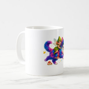 Mug T-shirt Fairy Riding Colorful Cat – T-shirt FaMign