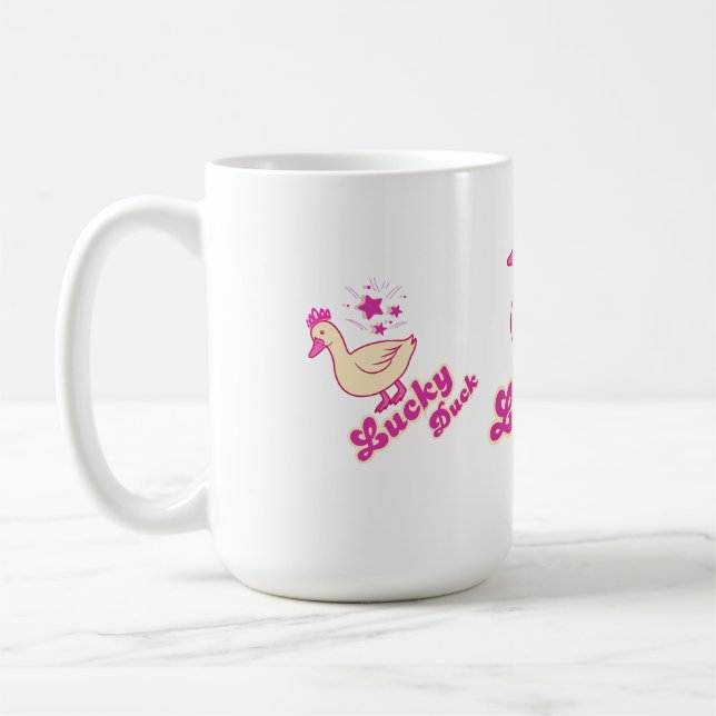 Mug T-shirt femme Lucky Duck Design Moderne (Gauche)