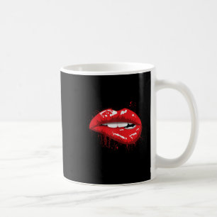 Mug T Shirt Fille au Bisous aux Lèvres Rouges Cadeau d