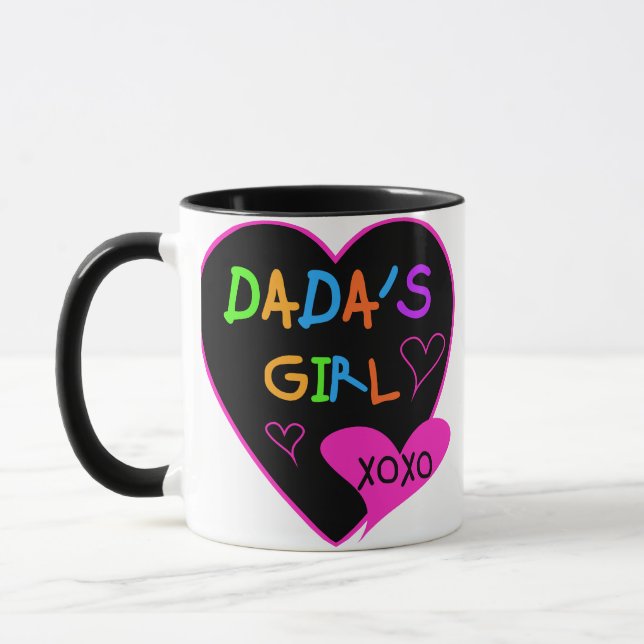 Mug T-shirt fille de Dada, Mug, Bouton, Aimant, Plus (Gauche)