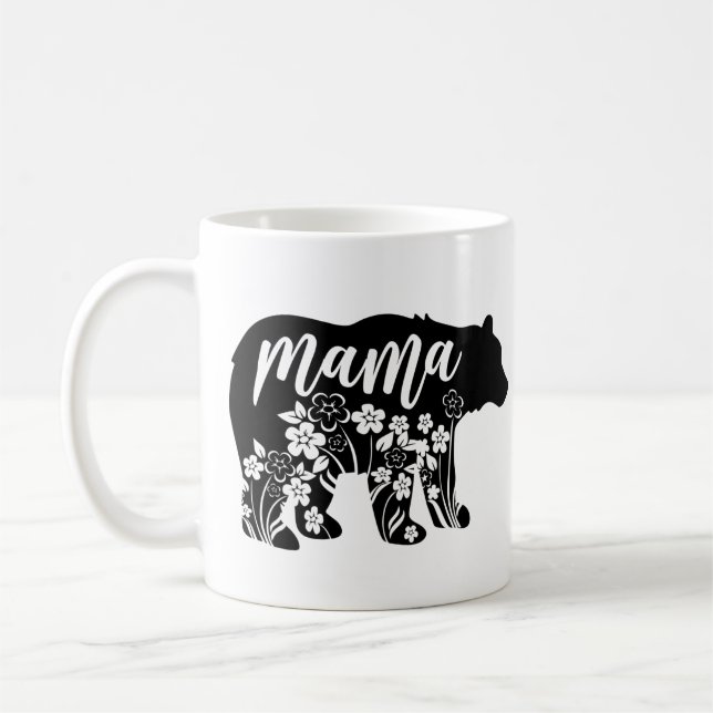 Mug T-shirt Fleurs Ours Mama (Gauche)