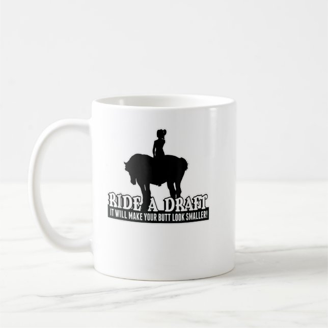 Mug T-shirt Funny Ride a Draft Horse (Gauche)