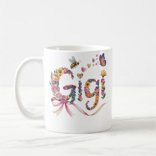 Mug T-shirt Gigi Grandma – Tee-shirt à nom floral avec