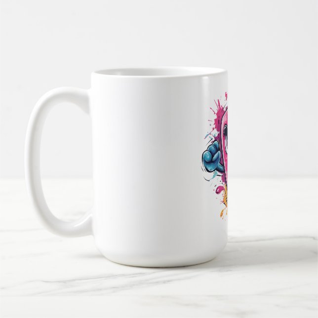 Mug T-shirt graphique à cri de bâtonnet glacé en colèr (Gauche)