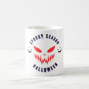 Mug T-shirt graphique avec masque d'Halloween de la sa
